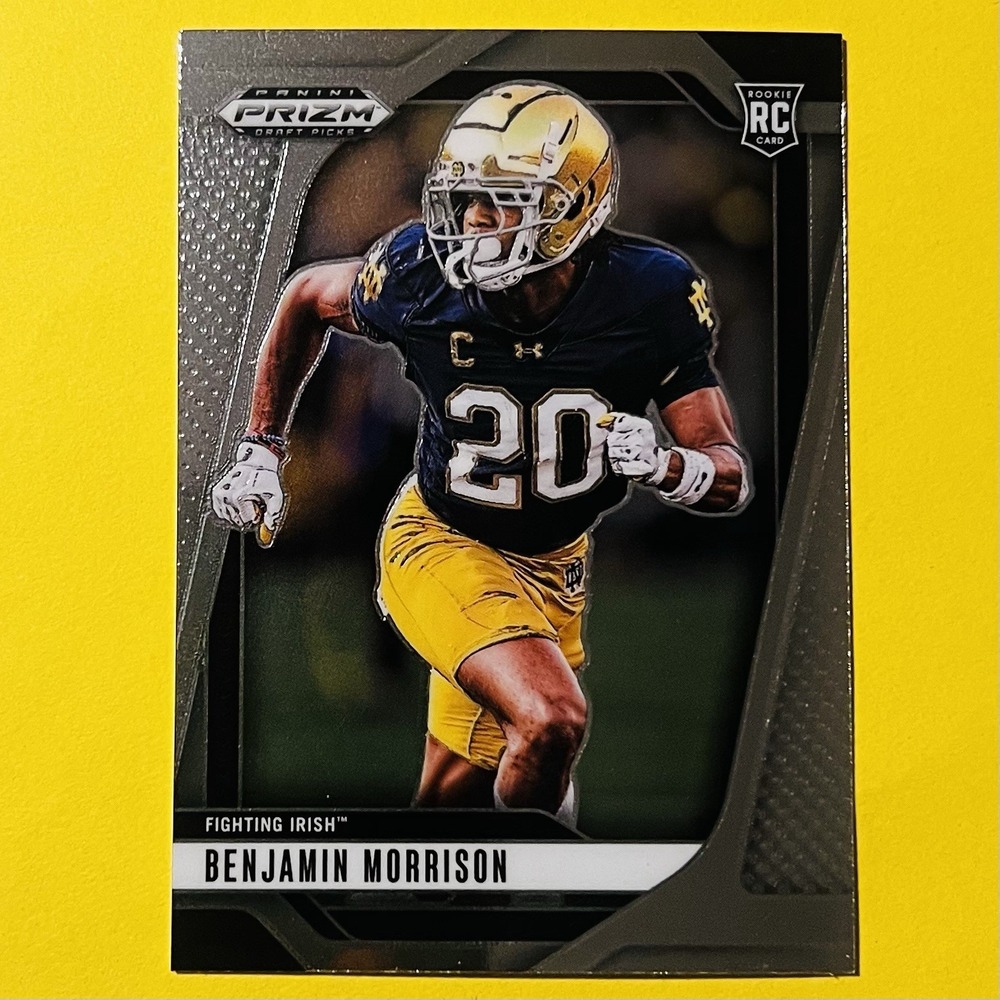 2025 Panini Prizm Draft Picks Benjamin Morrison RC #75 Notre Dame Rookie Card